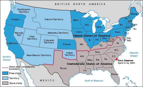 civil war map air